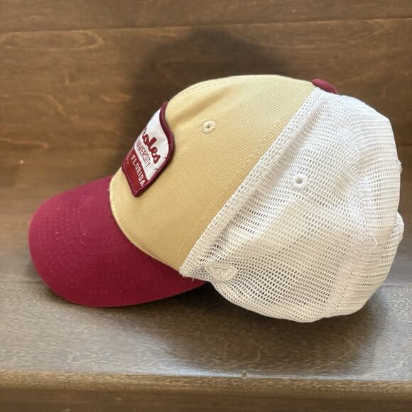 FSU Florida State Seminoles Trucker Hat Cap Gold Red Top Of The World Strapback - Picture 3 of 11